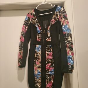 Fashion Nova Black Dress with Sequin Details